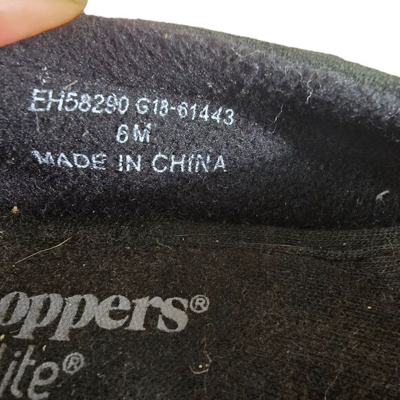 Black Suede Slip-On Loafers with Gold Studs - Picture 5 of 6